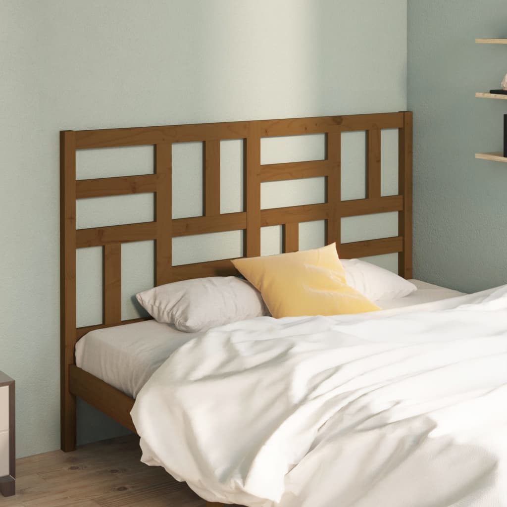 Bed Headboard Honey Brown 141x4x104 cm Solid Wood Pine