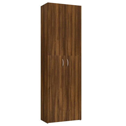 Office Cabinet Brown Oak 60x32x190 cm Engineered Wood