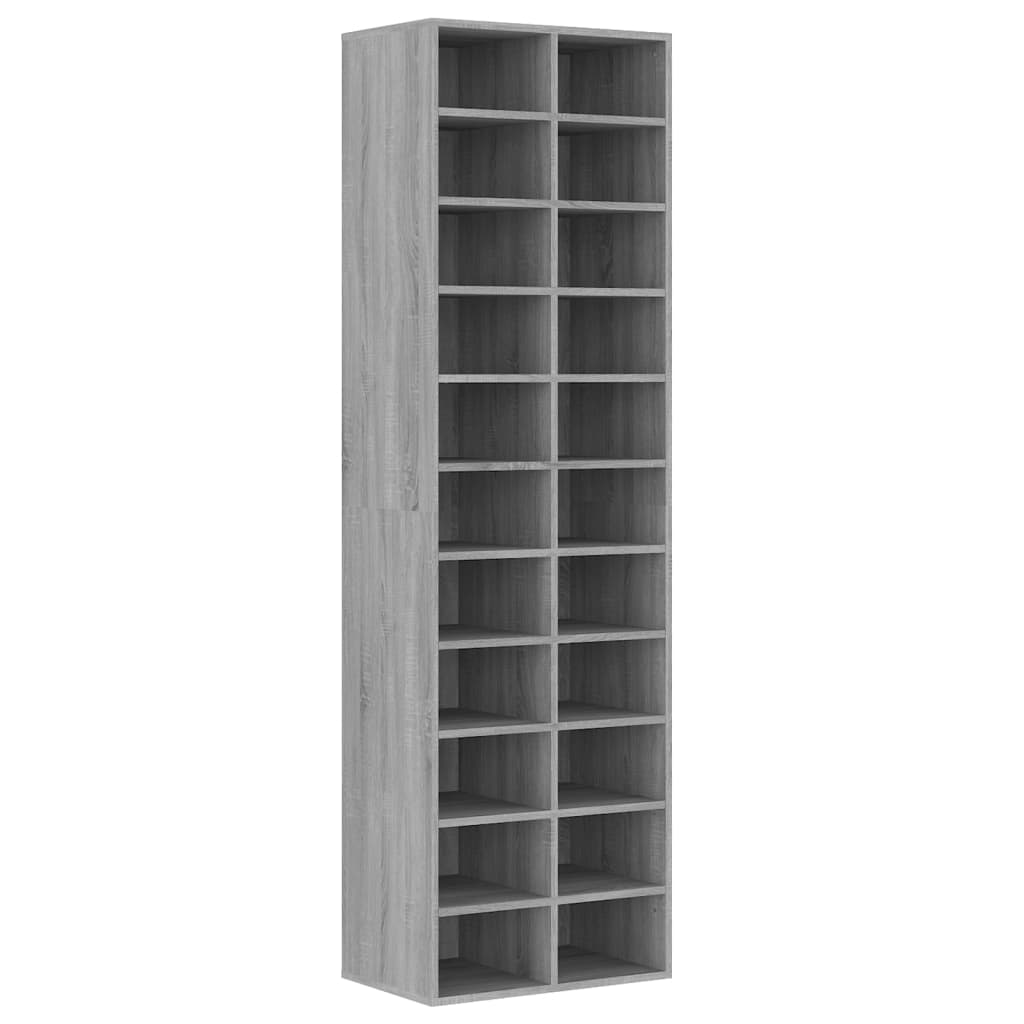 Shoe Cabinet Grey Sonoma 54x34x183 cm Engineered Wood