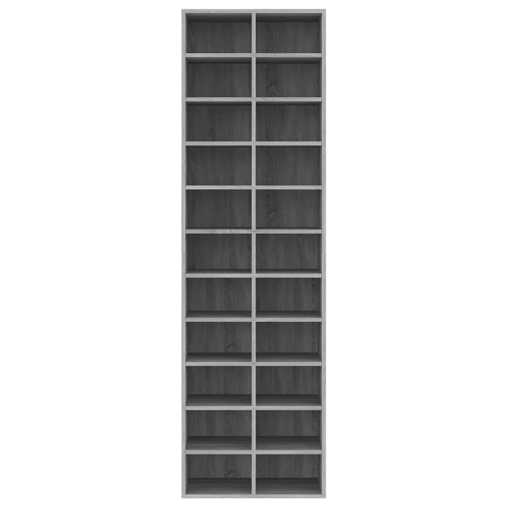 Shoe Cabinet Grey Sonoma 54x34x183 cm Engineered Wood