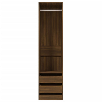 Wardrobe with Drawers Brown Oak 50x50x200 cm Engineered Wood