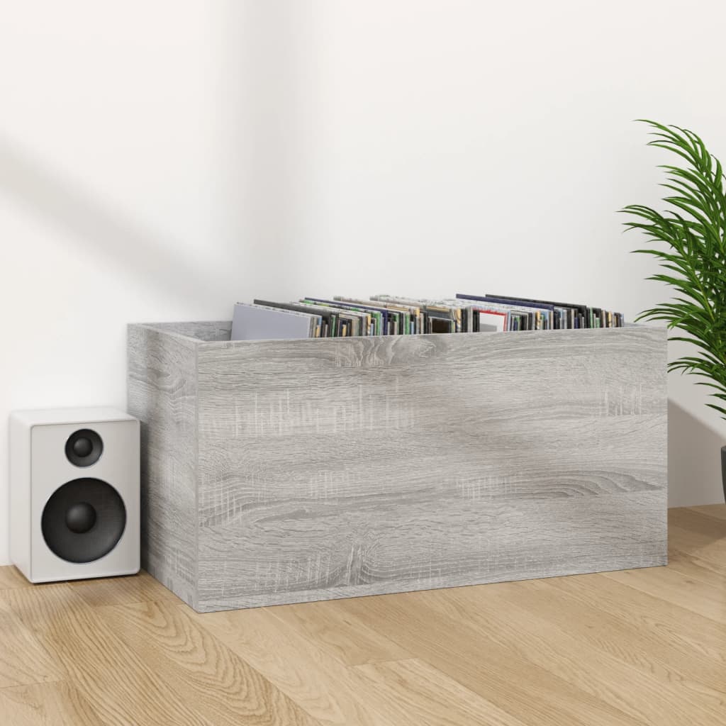 Vinyl Storage Box Grey Sonoma 71x34x36 cm Engineered Wood