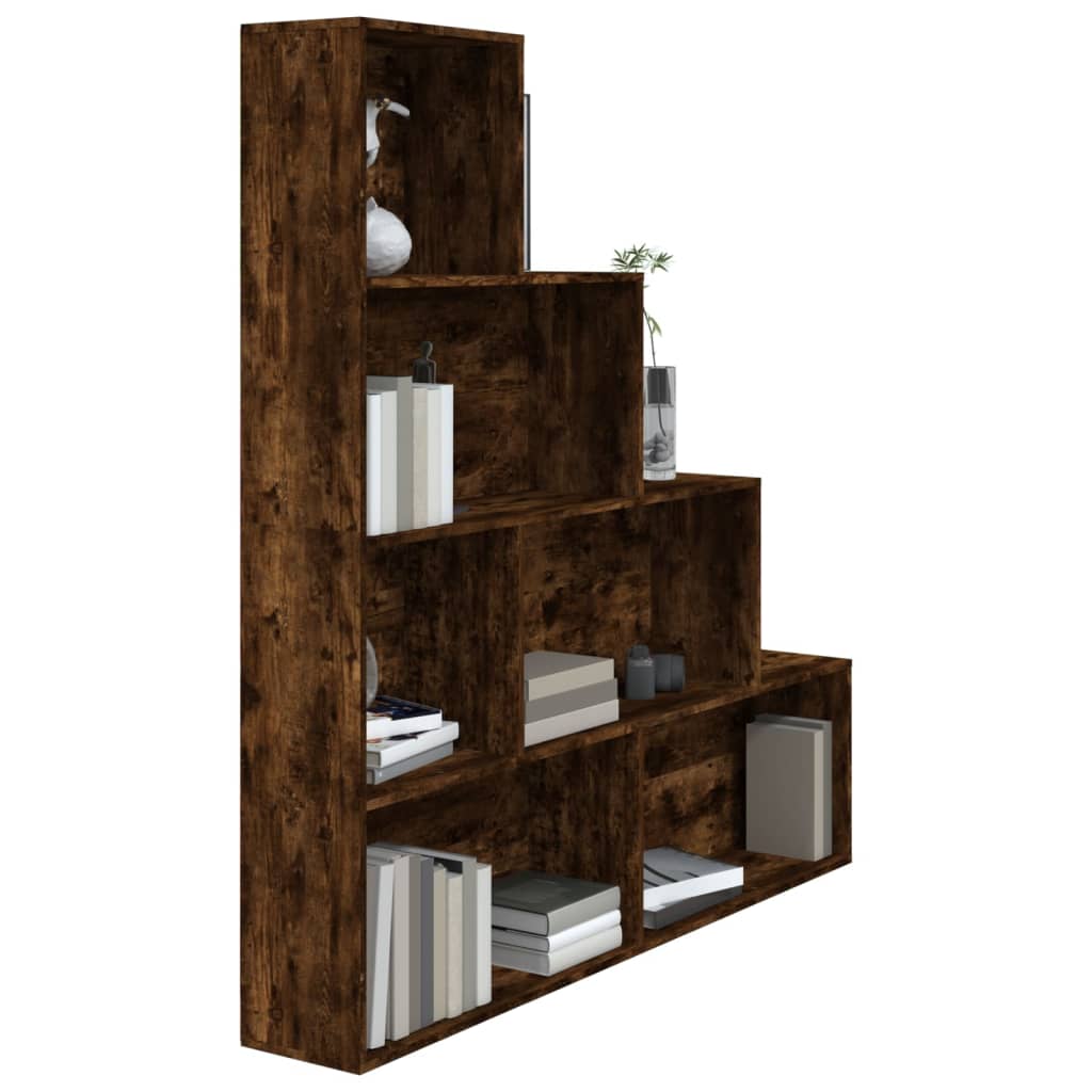 Book Cabinet Smoked Oak 155x24x160 cm