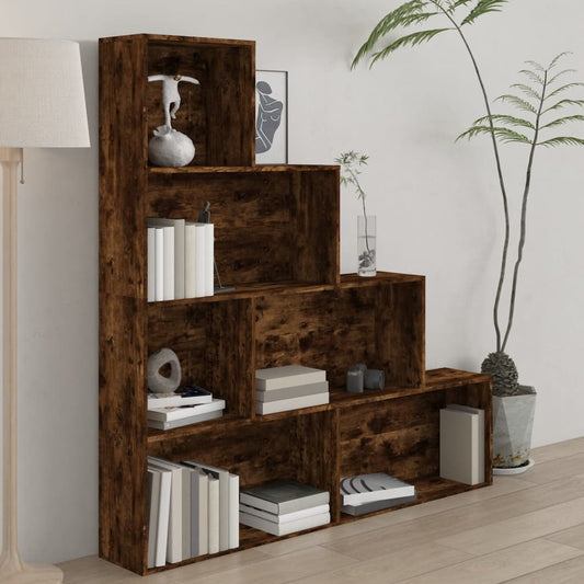 Book Cabinet Smoked Oak 155x24x160 cm