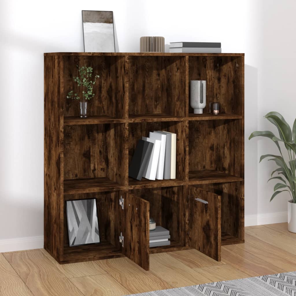 Book Cabinet Smoked Oak 98x30x98 cm