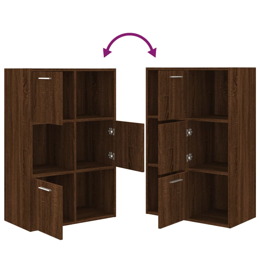 Storage Cabinet Brown Oak 60x29.5x90 cm