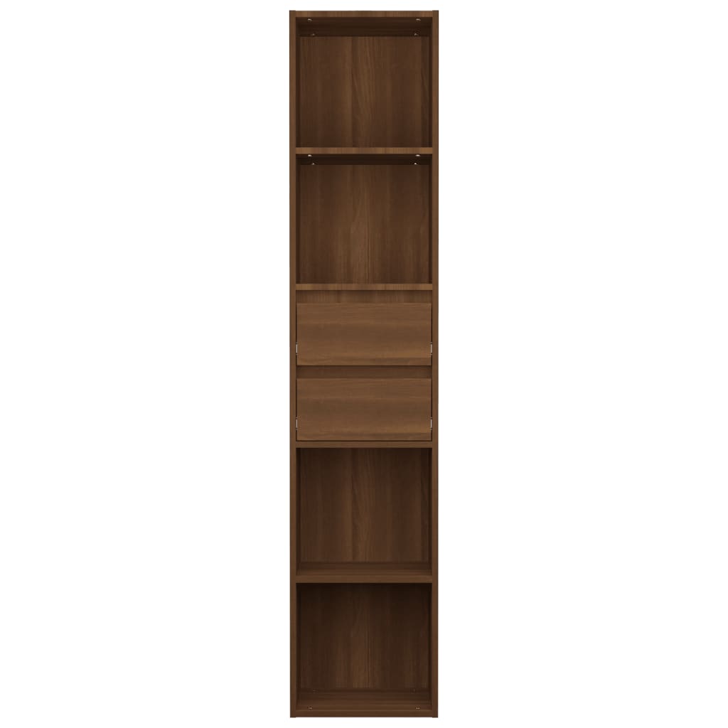 Book Cabinet Brown Oak 36x30x171 cm Engineered Wood