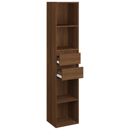 Book Cabinet Brown Oak 36x30x171 cm Engineered Wood