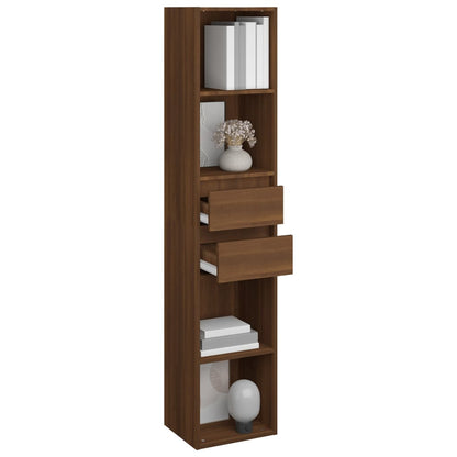 Book Cabinet Brown Oak 36x30x171 cm Engineered Wood