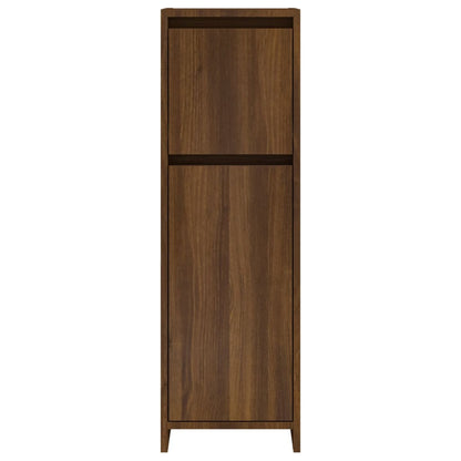 Bathroom Cabinet Brown Oak 30x30x95 cm Engineered Wood