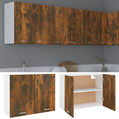 Hanging Cabinet Smoked Oak 80x31x60 cm Engineered Wood