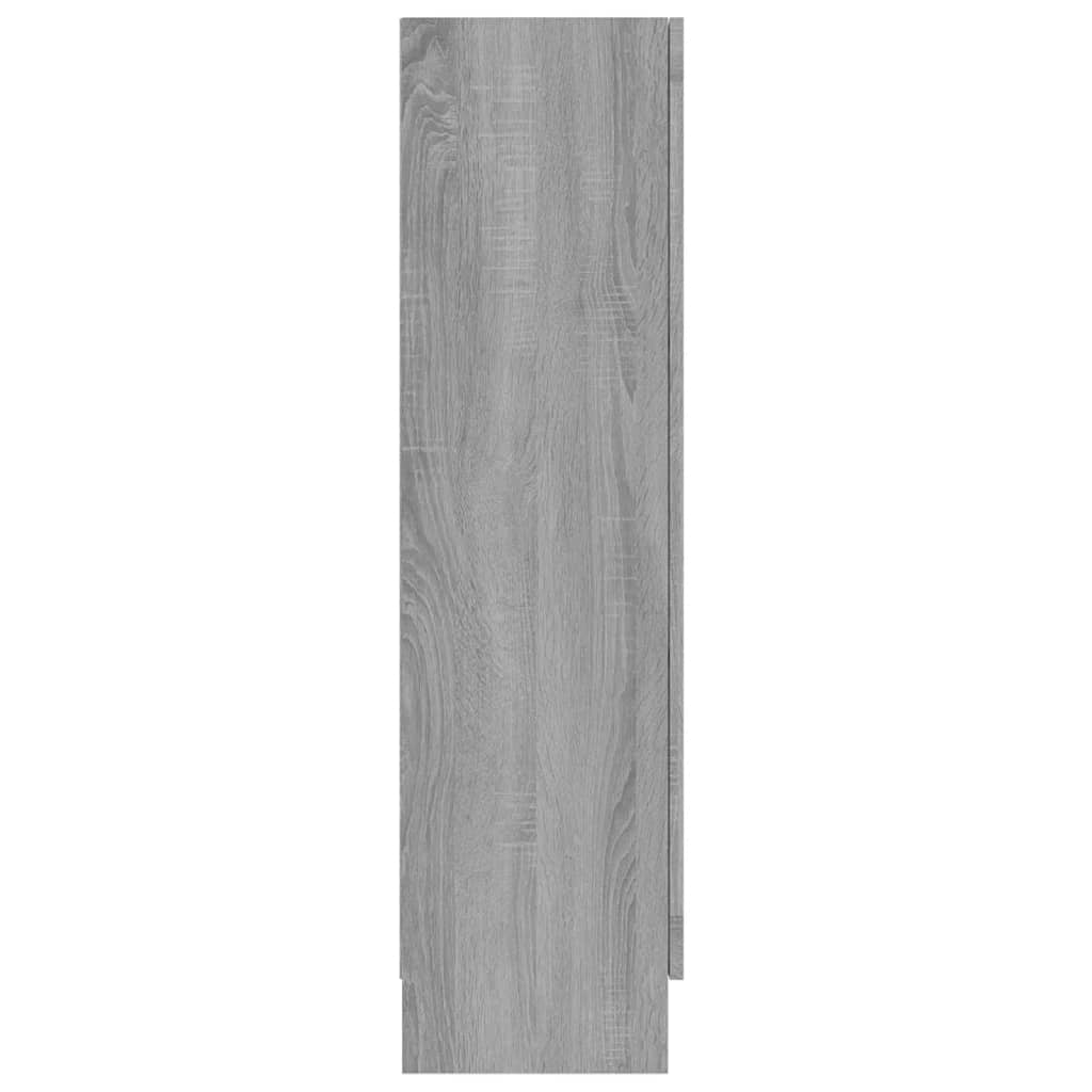 Vitrine Cabinet Grey Sonoma 82.5x30.5x115 cm Engineered Wood