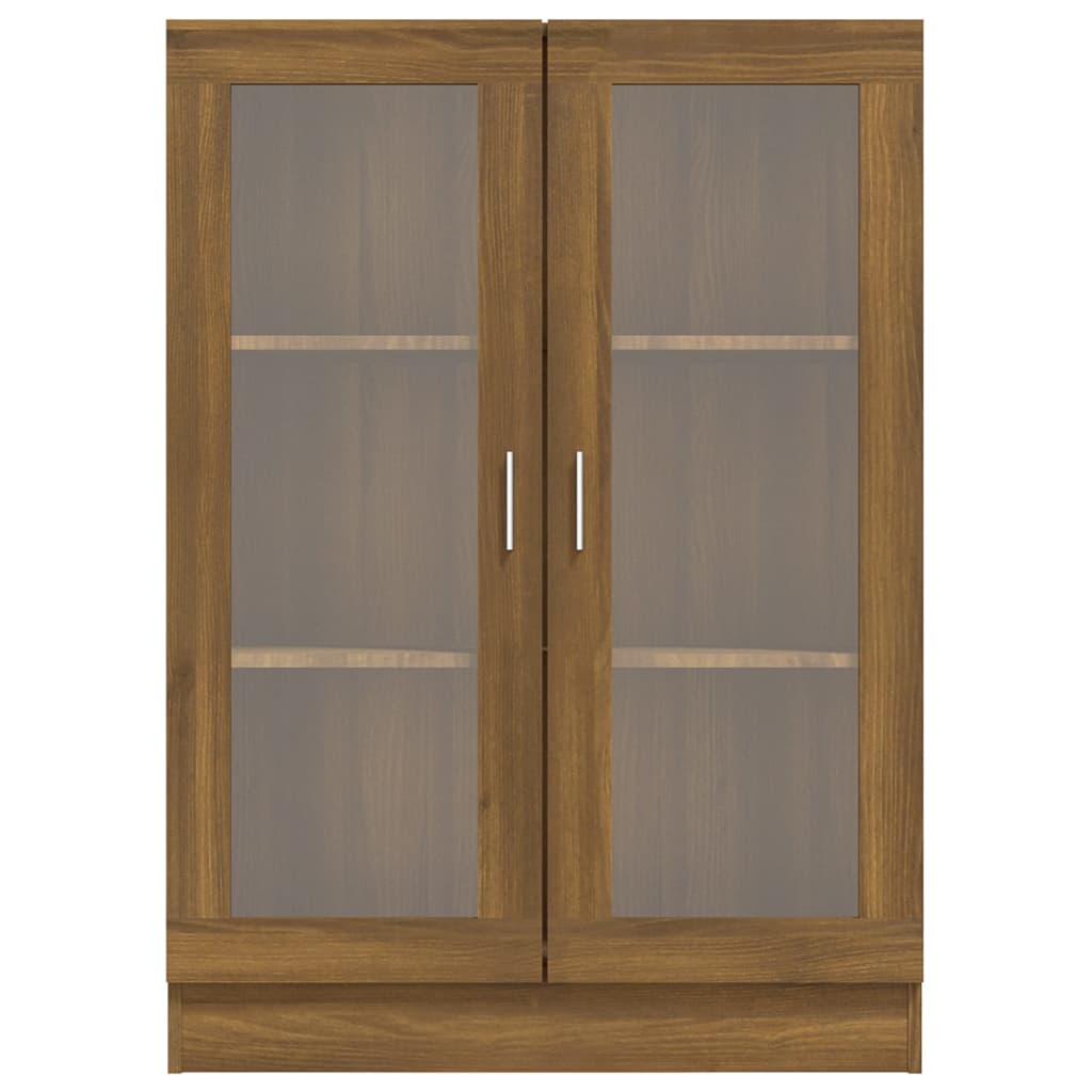 Vitrine Cabinet Brown Oak 82.5x30.5x115 cm Engineered Wood