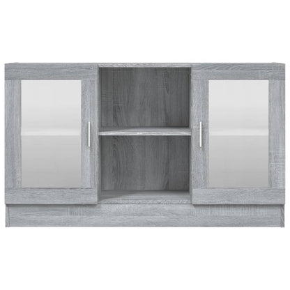 Vitrine Cabinet Grey Sonoma 120x30.5x70 cm Engineered Wood