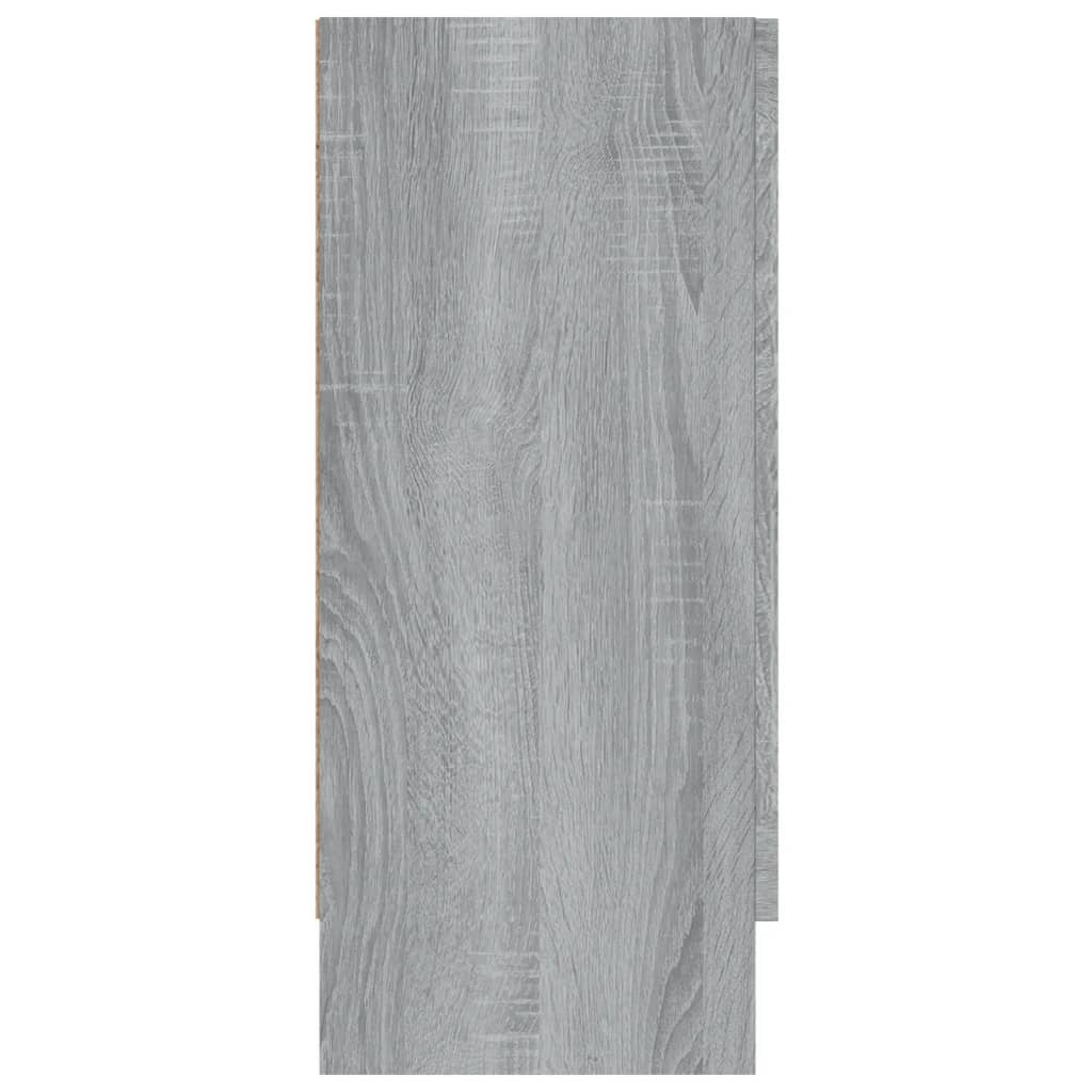 Vitrine Cabinet Grey Sonoma 120x30.5x70 cm Engineered Wood