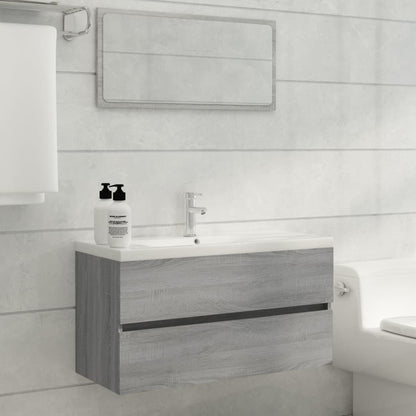 Sink Cabinet Grey Sonoma 90x38.5x45 cm Engineered Wood