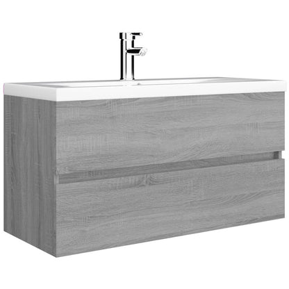 Sink Cabinet Grey Sonoma 90x38.5x45 cm Engineered Wood