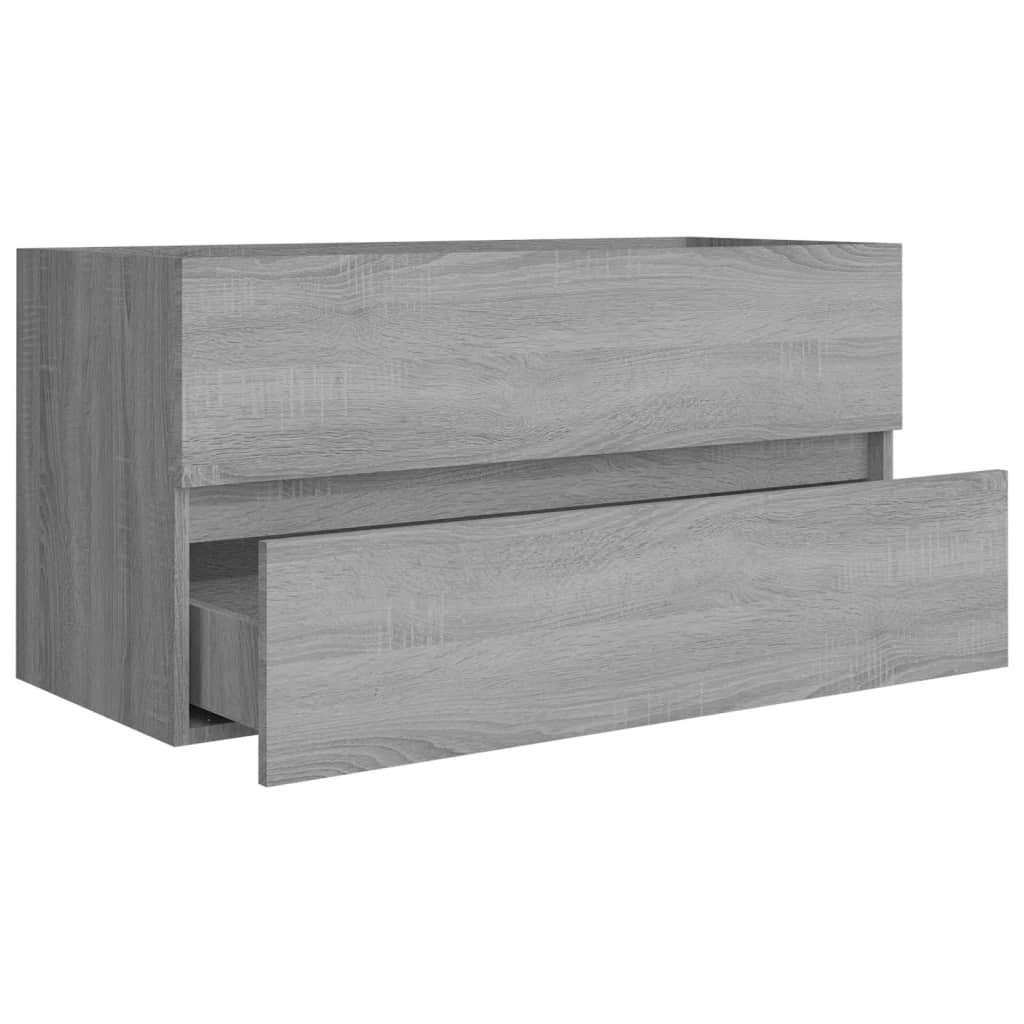 Sink Cabinet Grey Sonoma 90x38.5x45 cm Engineered Wood