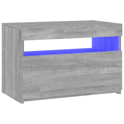 TV Cabinet with LED Lights Grey Sonoma 60x35x40 cm