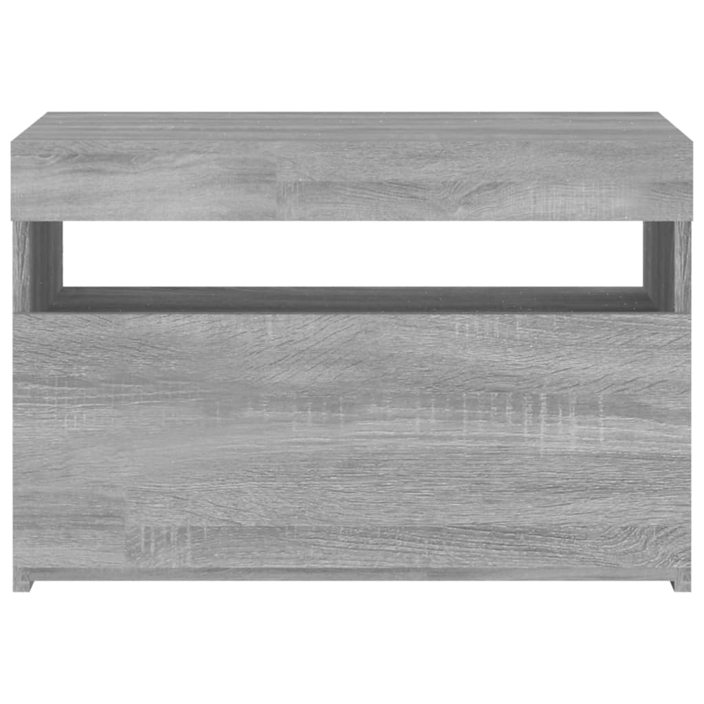 TV Cabinet with LED Lights Grey Sonoma 60x35x40 cm