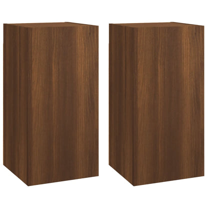 TV Cabinets 2 pcs Brown Oak 30.5x30x60 cm Engineered Wood