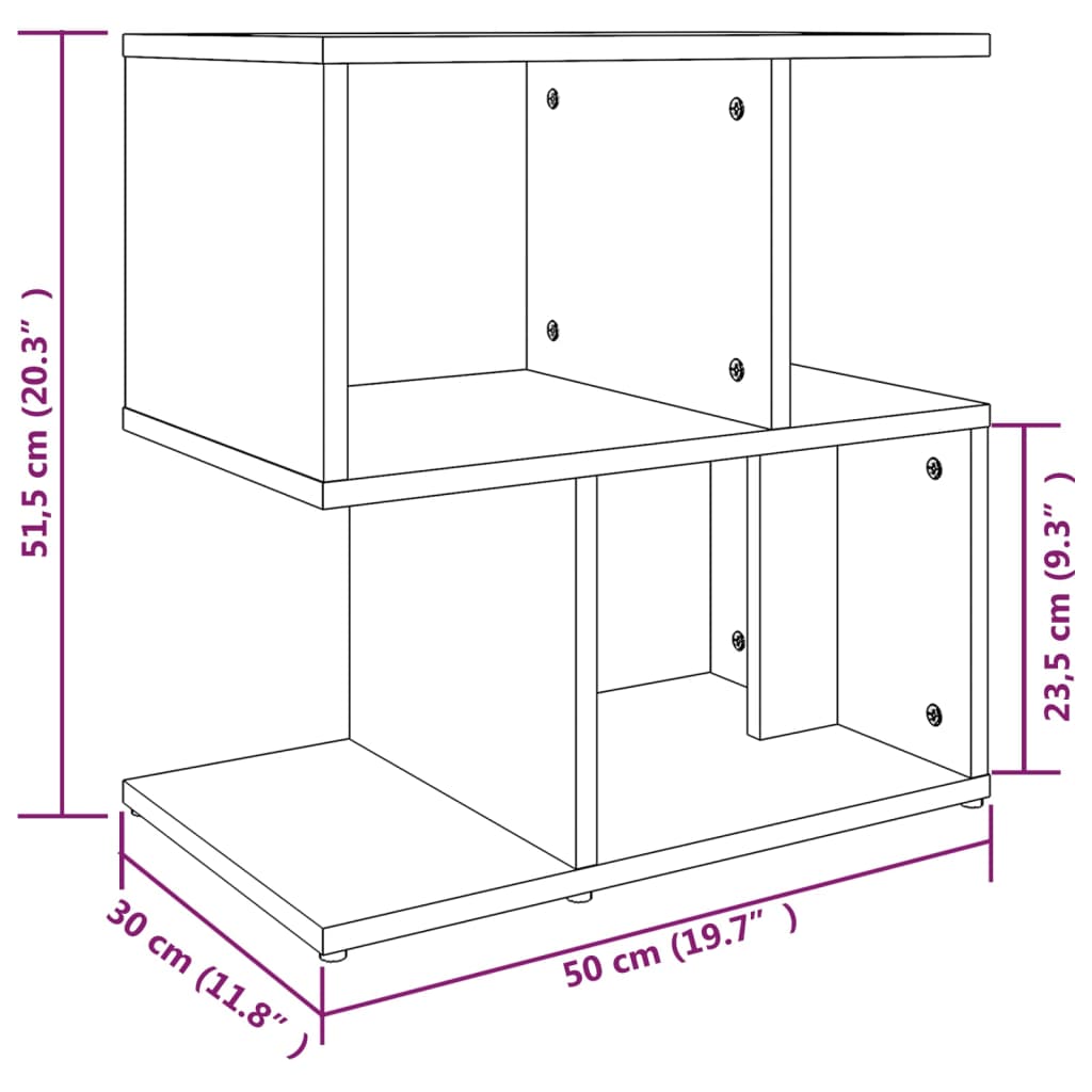 Bedside Cabinets 2 pcs Smoked Oak 50x30x51.5 cm Engineered Wood