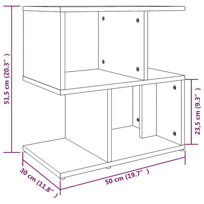 Bedside Cabinets 2 pcs Smoked Oak 50x30x51.5 cm Engineered Wood