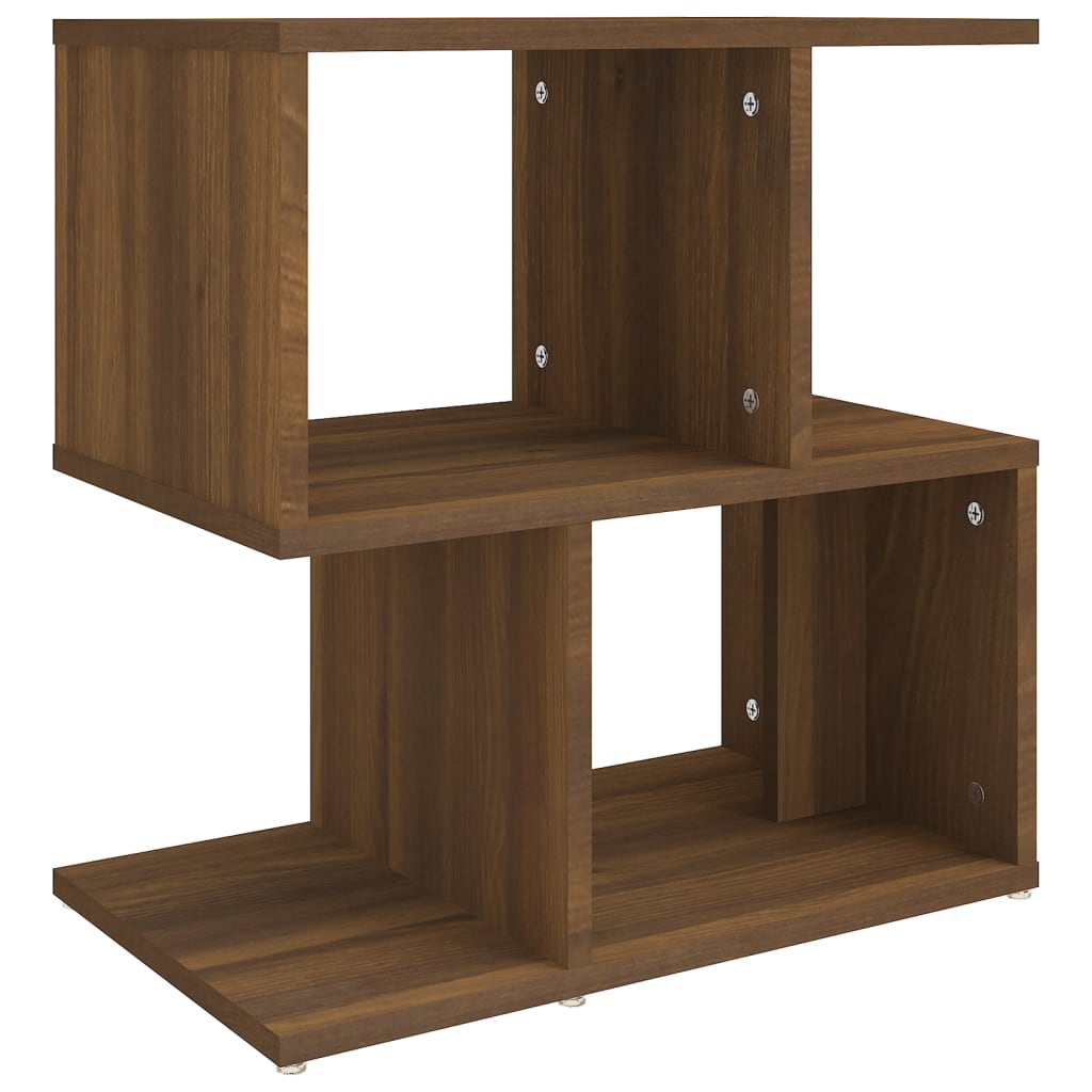 Bedside Cabinet Brown Oak 50x30x51.5 cm Engineered Wood