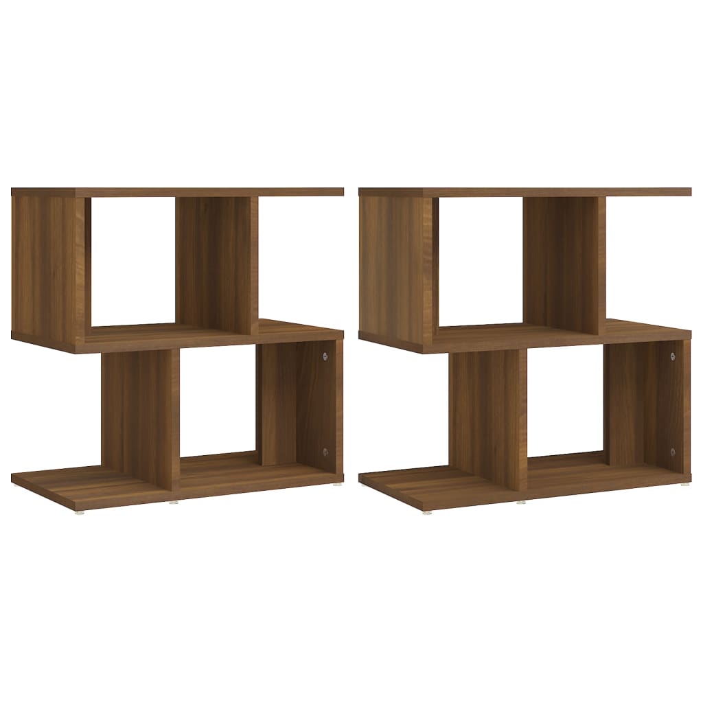 Bedside Cabinets 2 pcs Brown Oak 50x30x51.5 cm Engineered Wood