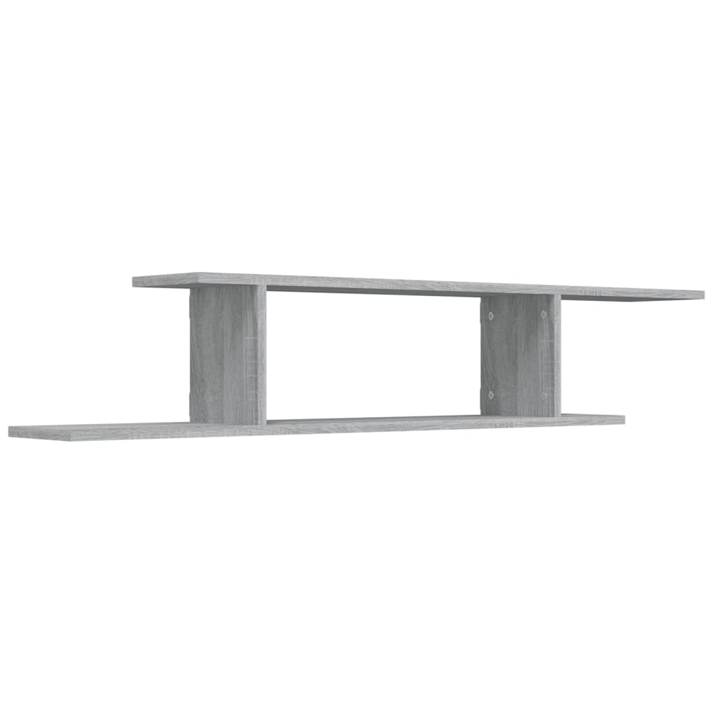 Wall-Mounted TV Shelf Grey Sonoma 125x18x23 cm Engineered Wood