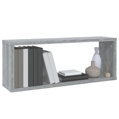 Wall Cube Shelves 2 pcs Grey Sonoma 60x15x23 cm Engineered Wood