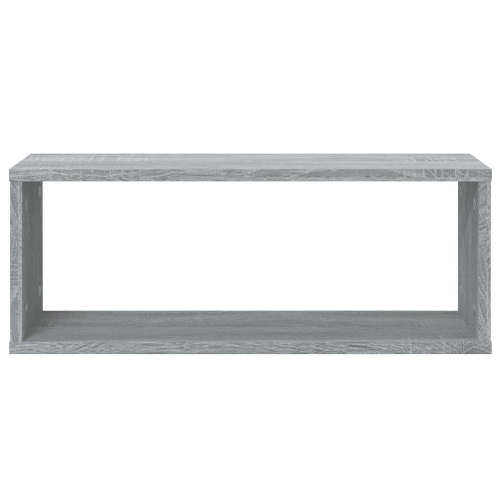 Wall Cube Shelves 4 pcs Grey Sonoma 60x15x23 cm Engineered Wood