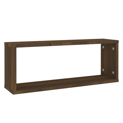 Wall Cube Shelves 4 pcs Brown Oak 60x15x23 cm Engineered Wood