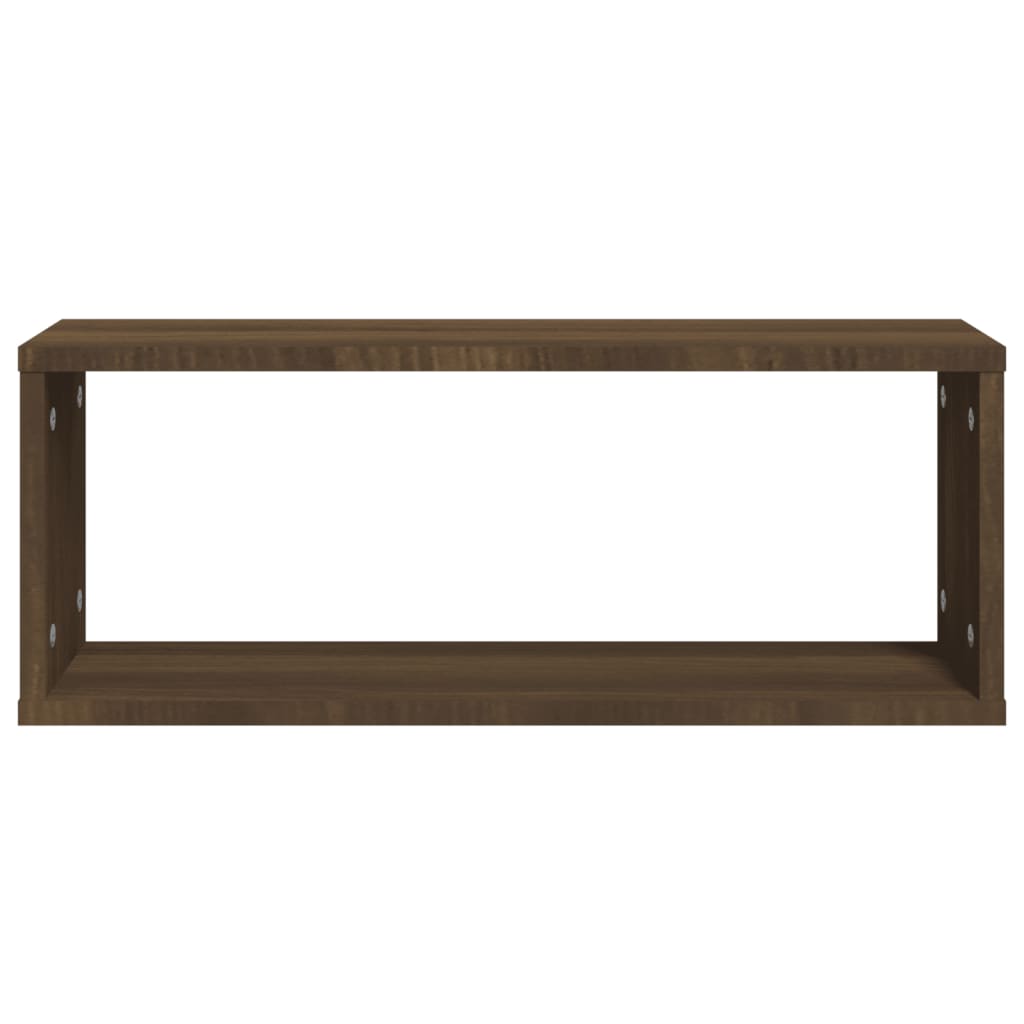 Wall Cube Shelves 6 pcs Brown Oak 60x15x23 cm Engineered Wood