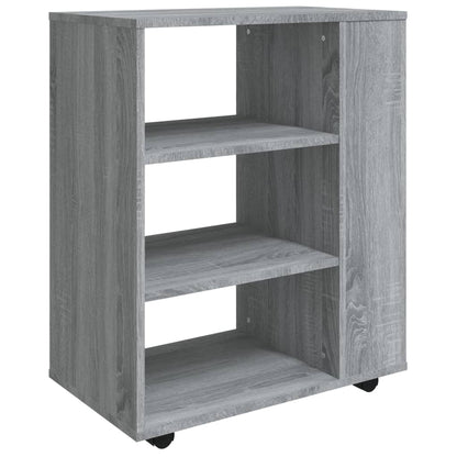 Rolling Cabinet Grey Sonoma 60x35x75 cm Engineered Wood