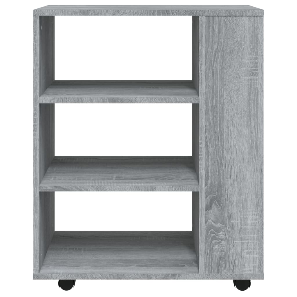 Rolling Cabinet Grey Sonoma 60x35x75 cm Engineered Wood