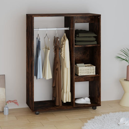 Wardrobe Smoked Oak 80x40x110 cm Engineered Wood