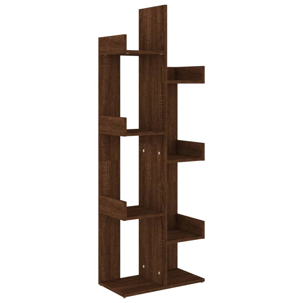 Book Cabinet 48x25.5x140 cm Brown Oak Engineered Wood