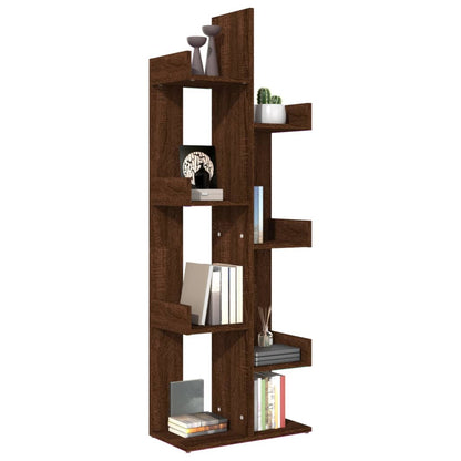 Book Cabinet 48x25.5x140 cm Brown Oak Engineered Wood