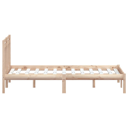 Bed Frame without Mattress Double Solid Wood