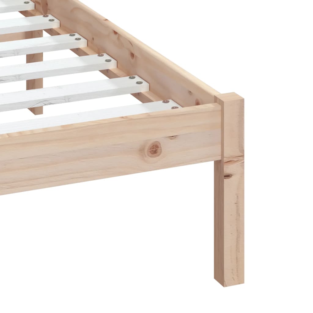 Bed Frame without Mattress Double Solid Wood