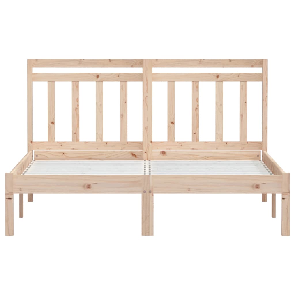 Bed Frame Solid Wood Pine 140x190 cm