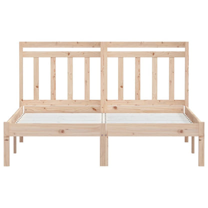 Bed Frame Solid Wood Pine 140x190 cm