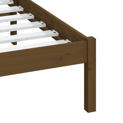 3100587 vidaXL Bed Frame without Mattress Honey Brown Solid Wood 120x200 cm (810015+814087)