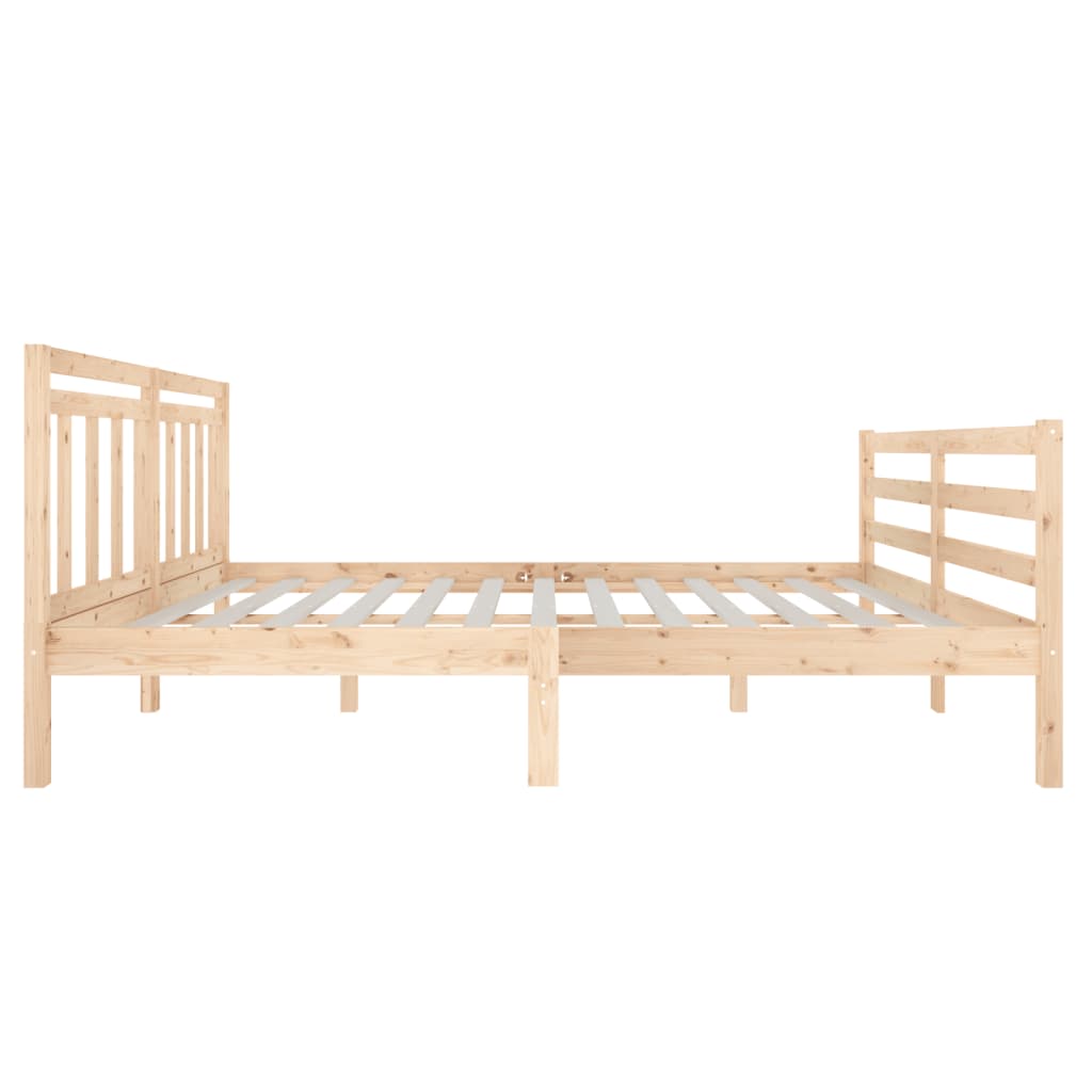 Bed Frame 135x190 cm Double Solid Wood