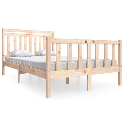 Bed Frame Double Solid Wood