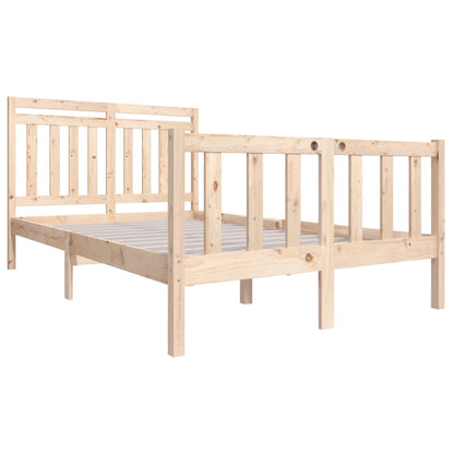 Bed Frame Double Solid Wood