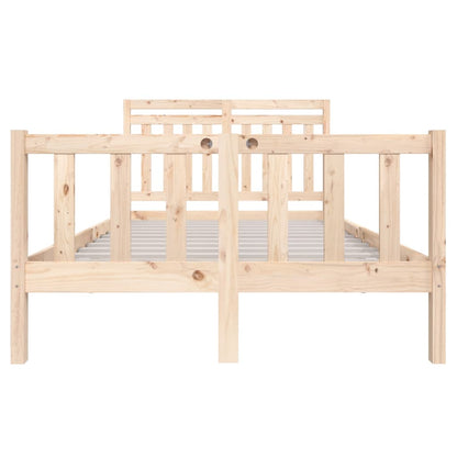 Bed Frame Double Solid Wood