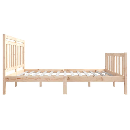 Bed Frame Double Solid Wood