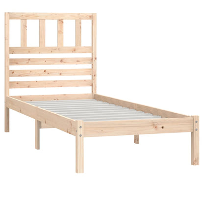 Bed Frame without Mattress Solid Wood Pine 100x200 cm